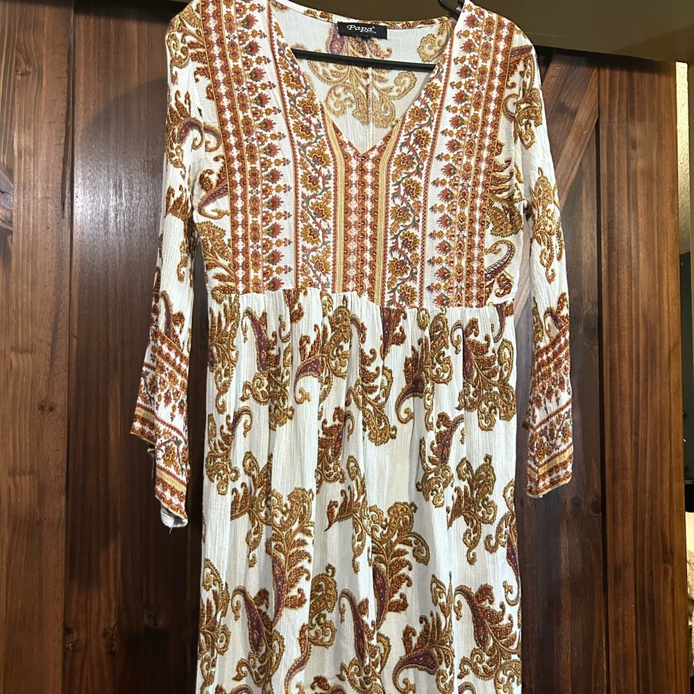 Bohemian style mini dress PAPA